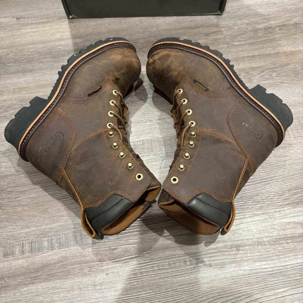 Chippewa Valdor 8” Waterproof Comp Toe Insulated Logger Buff Leather Boots